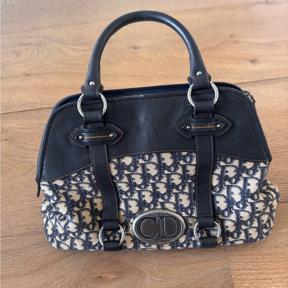 Dior Black and Cream Satchel